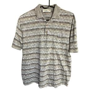 MISSONI SPORT POLO SHIRT SLEEVED ITALY LOGO MULTICOLORED Sz Large Preppy Prep